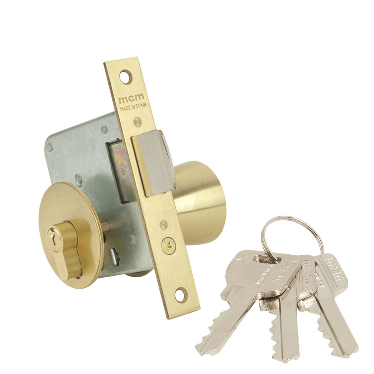 Fechadura com botão MCM 1561-3-60 Embutir