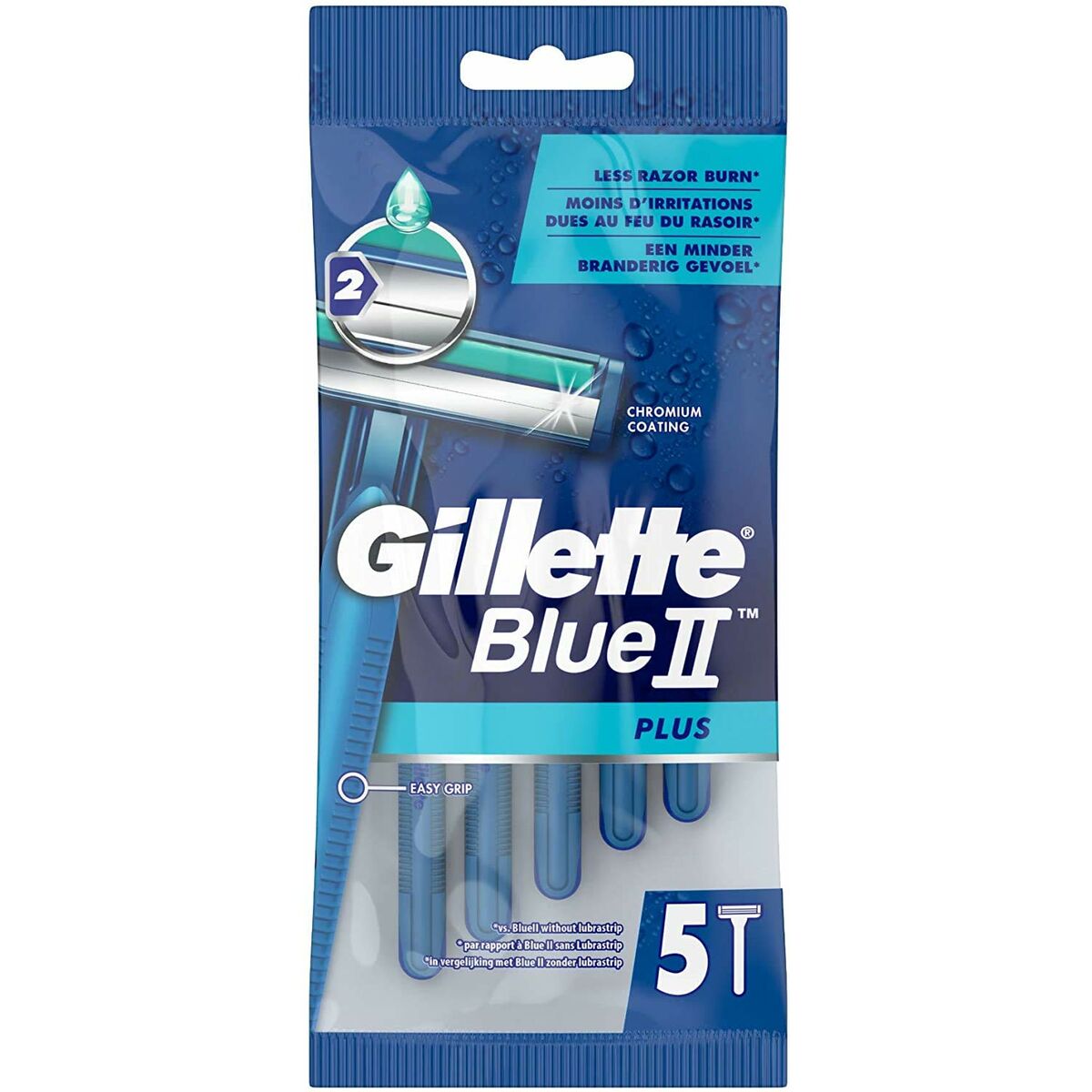 Lâminas de barbear Gillette Blue Ii Plus 5 Unidades