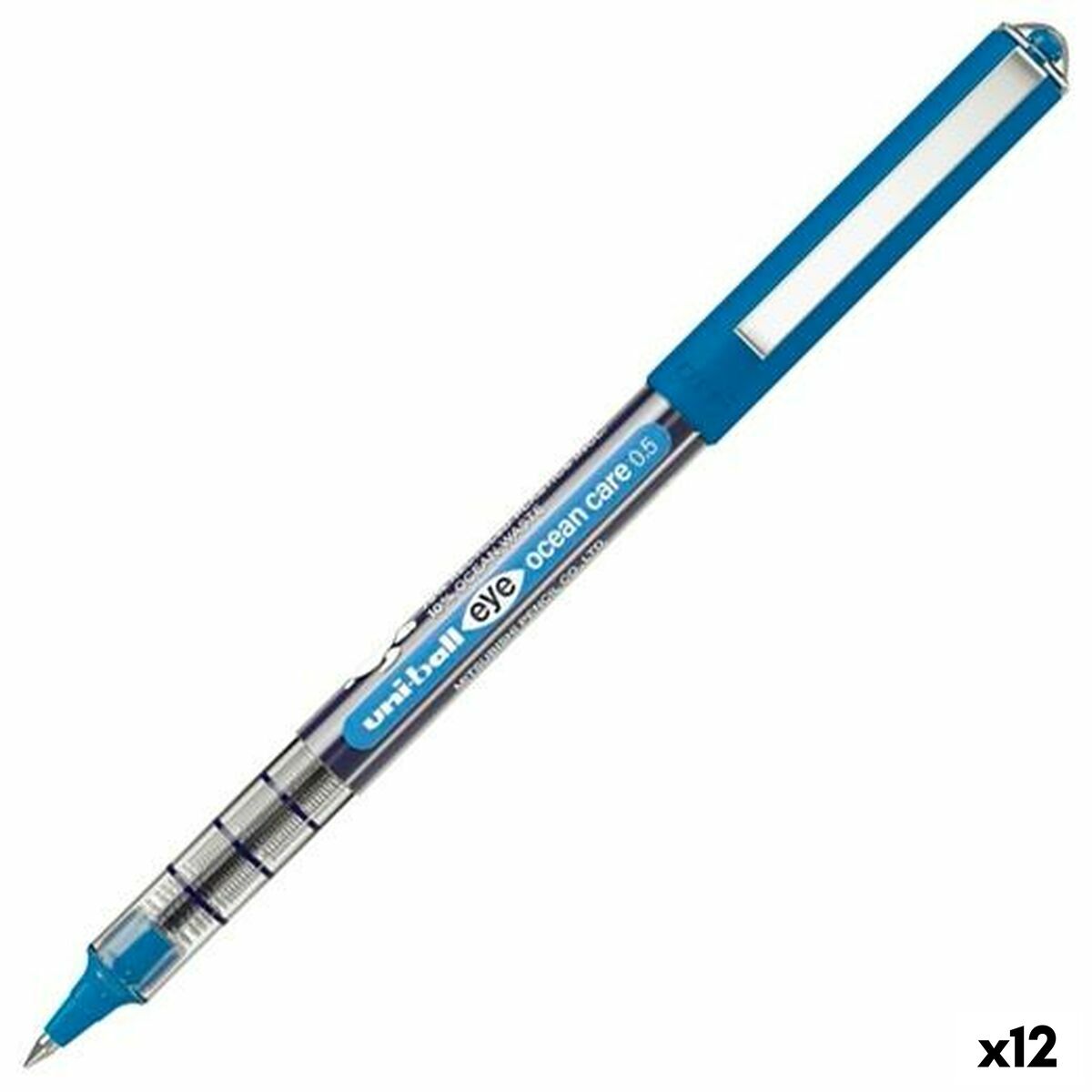 Esferográfica de tinta líquida Uni-Ball Eye Ocean Care Azul 0,5 mm (12 Unidades)