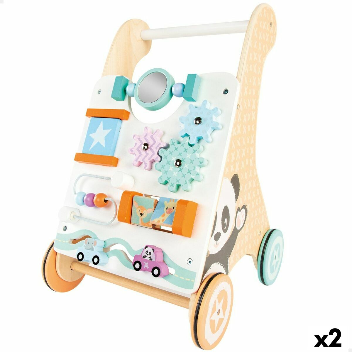 Andarilho com rodas Woomax 29,5 x 47 x 33 cm Centro de atividades (2 Unidades)