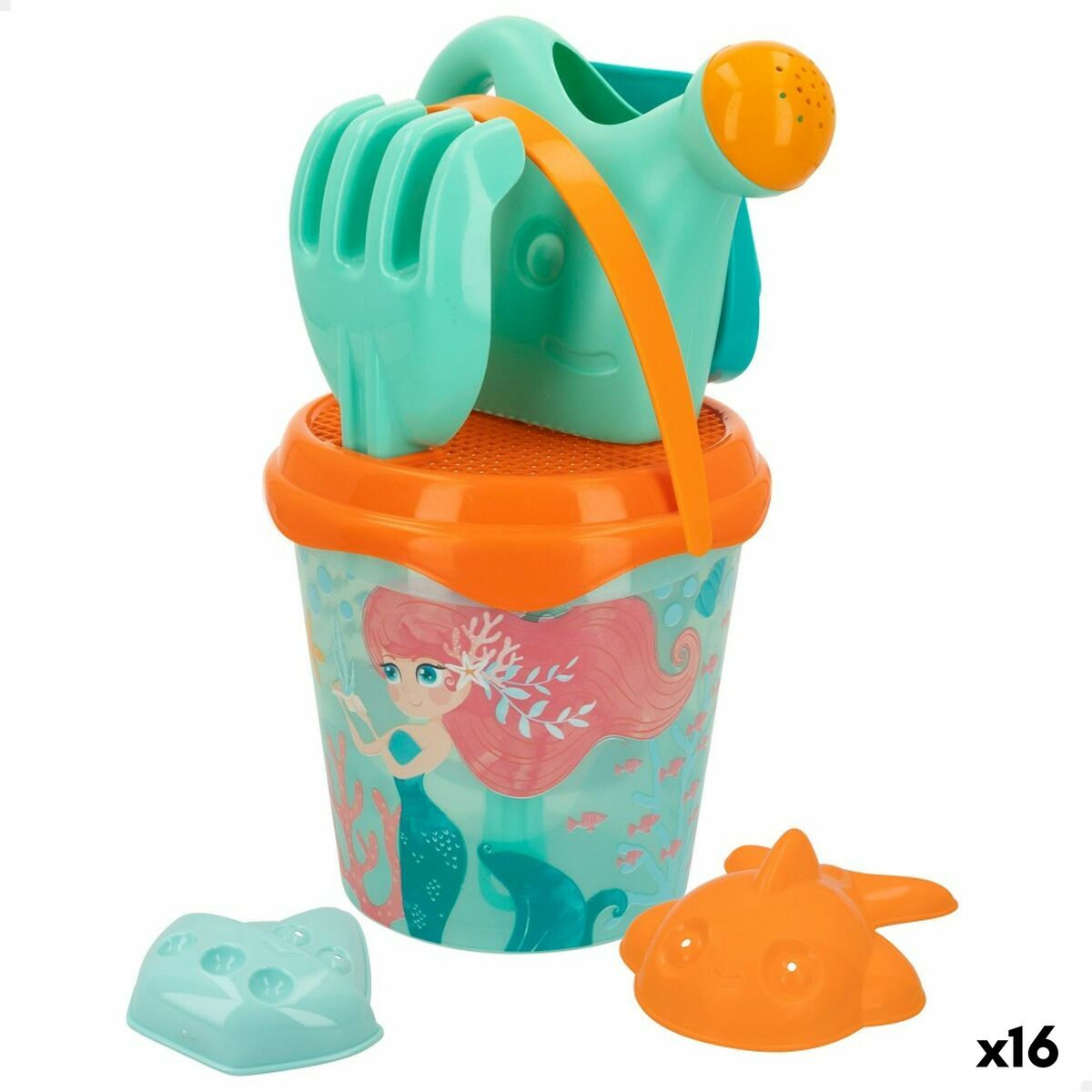 Conjunto de brinquedos de praia Colorbaby Polipropileno (16 Unidades)
