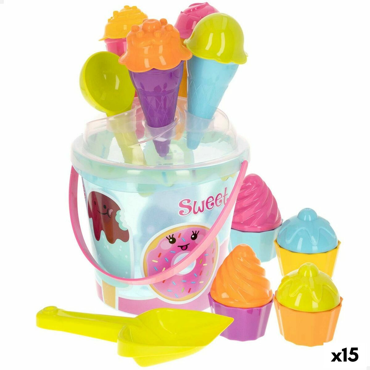 Conjunto de brinquedos de praia Colorbaby Polipropileno (15 Unidades)