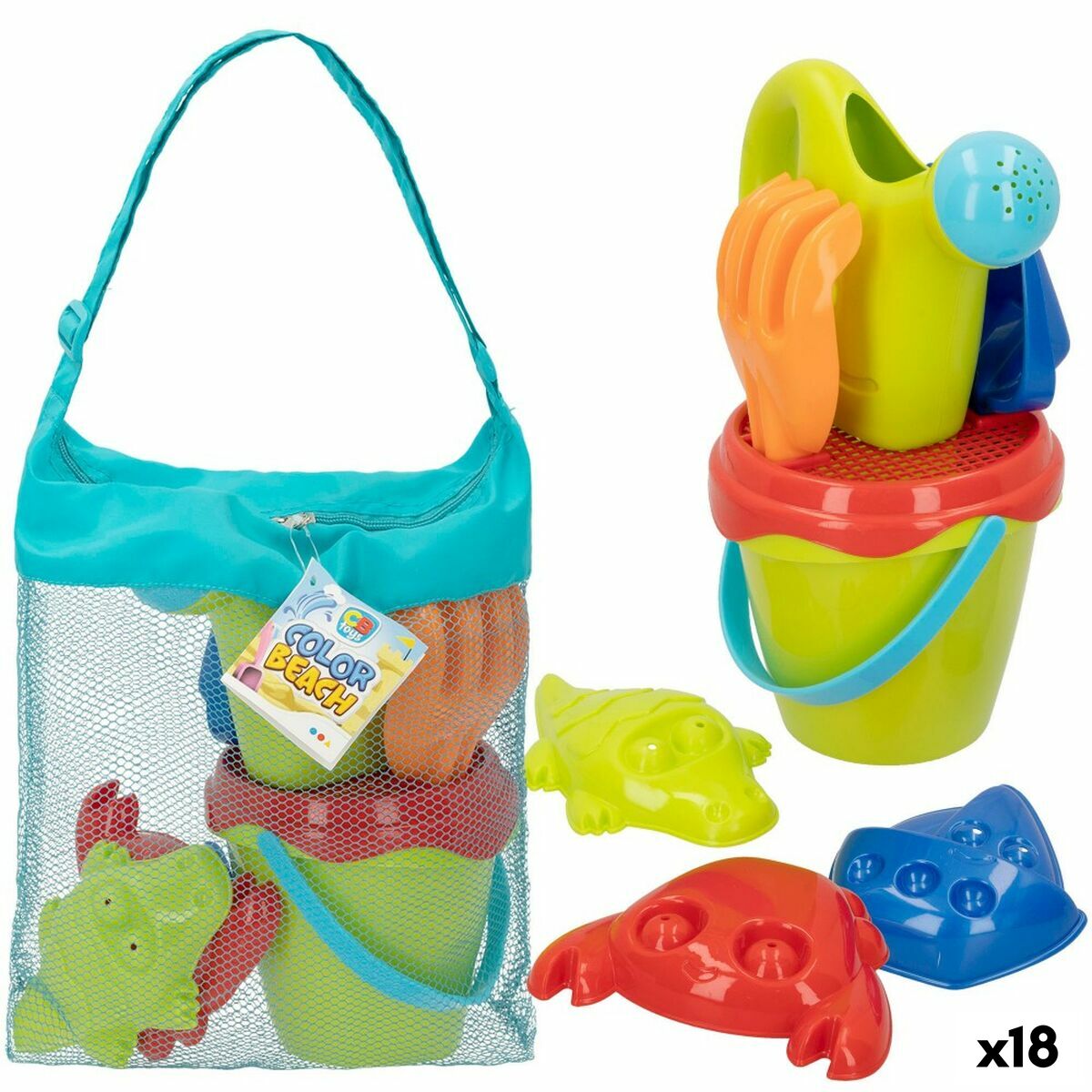 Conjunto de brinquedos de praia Colorbaby Polipropileno (18 Unidades)