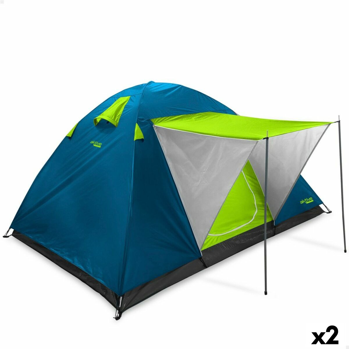 Tenda de Campanha Aktive Toldo 240 x 130 x 210 cm (2 Unidades)