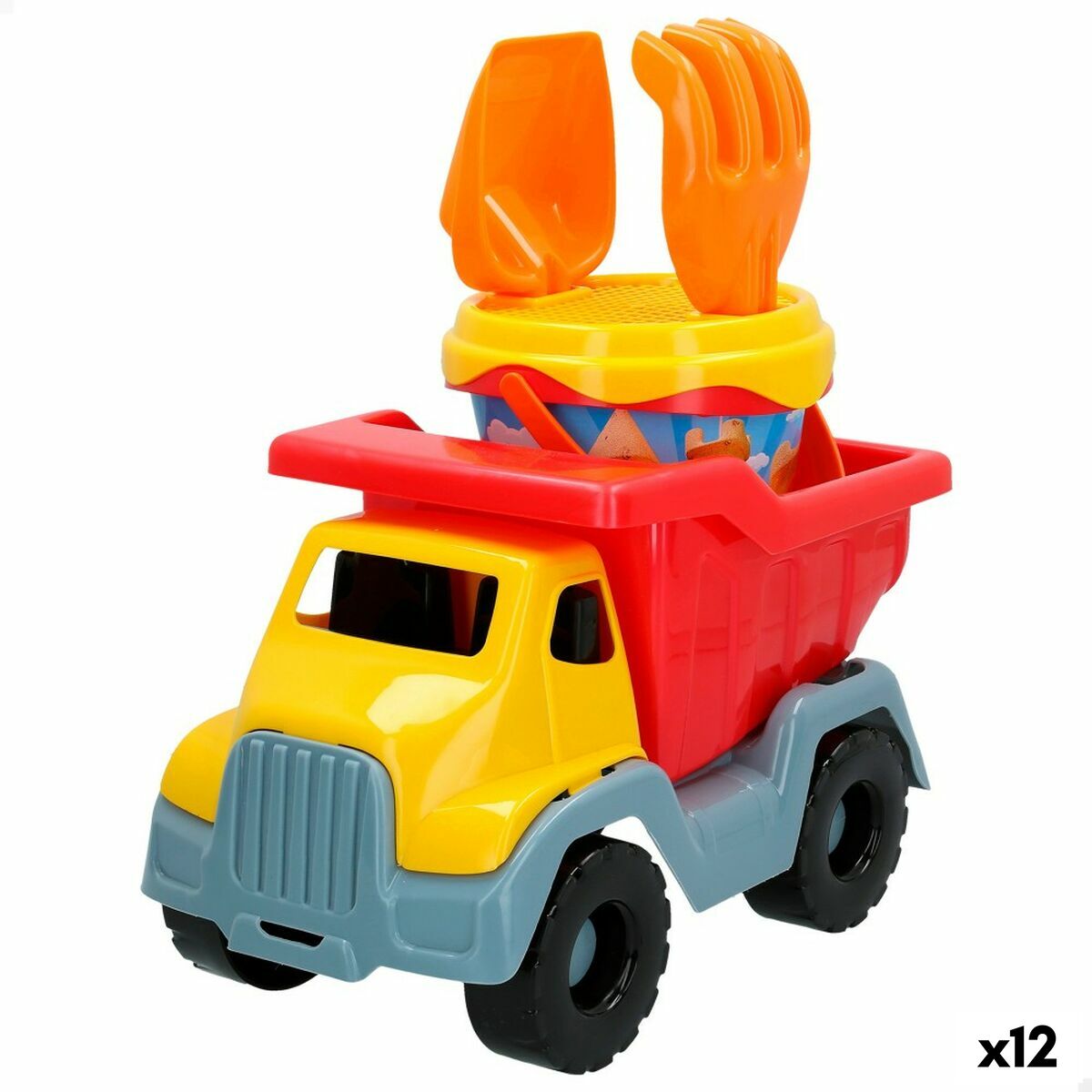 Conjunto de brinquedos de praia Colorbaby MR CRABY CONSTRUCTION Polipropileno (12 Unidades)