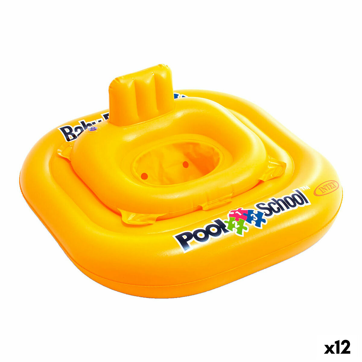 Flutuador para bebé Intex Amarelo 79 x 23 x 79 cm (12 Unidades)