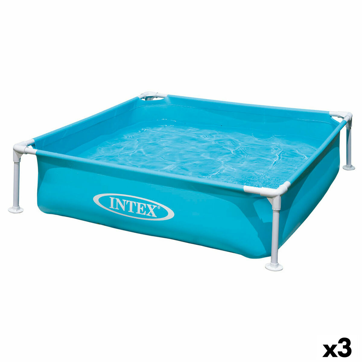 Piscina infantil Intex Mini Frame Azul Quadrado 342 L 122 x 30 x 122 cm (3 Unidades)