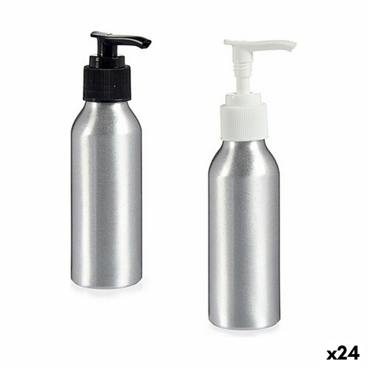 Dispensador de Sabão Berilo Prateado Alumínio Polipropileno 100 ml 4 x 13 x 5 cm 5 x 13 x 4 cm (24 Unidades)