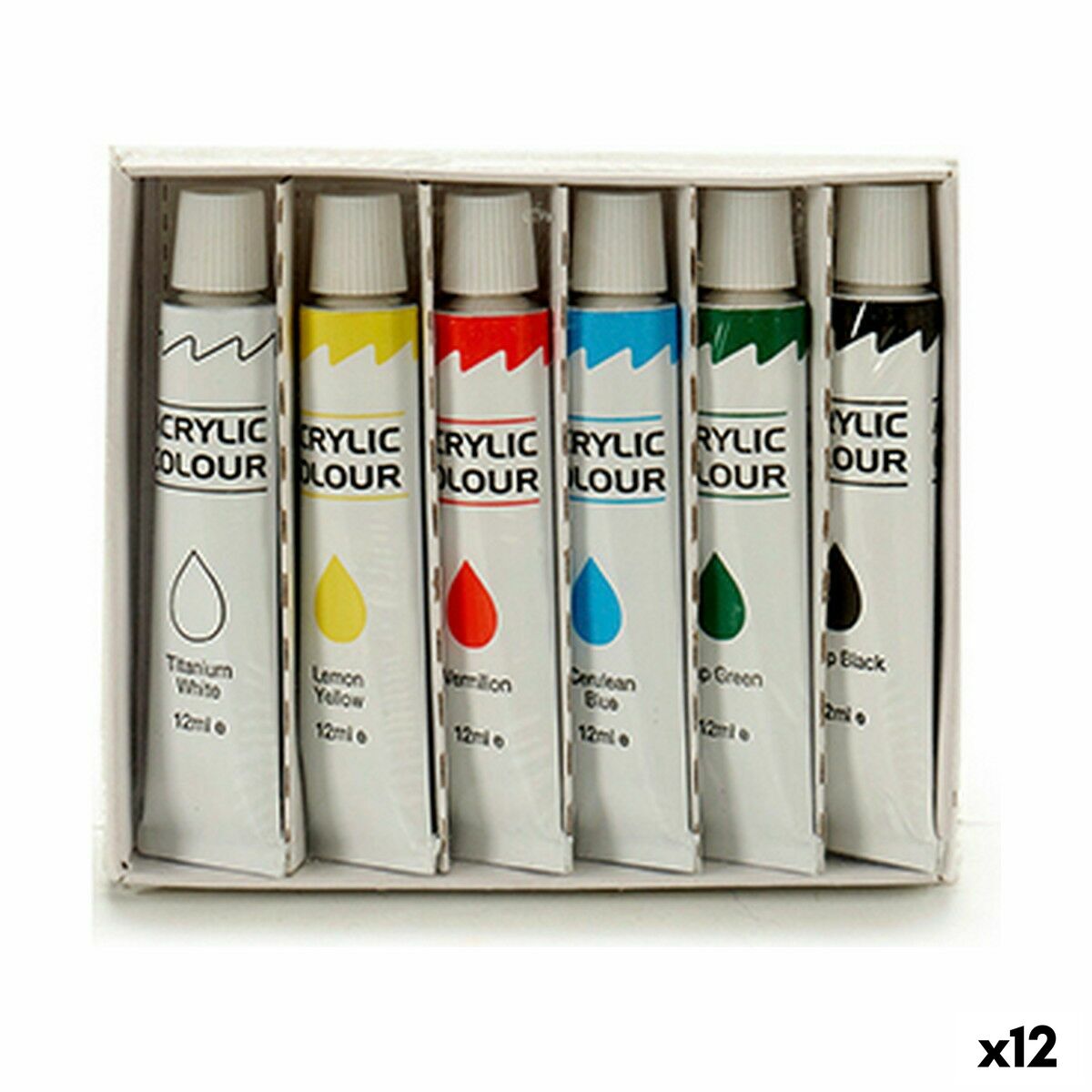 Conjunto de pintura Pincello Multicolor 12 ml Tinta acrílica (12 Unidades)