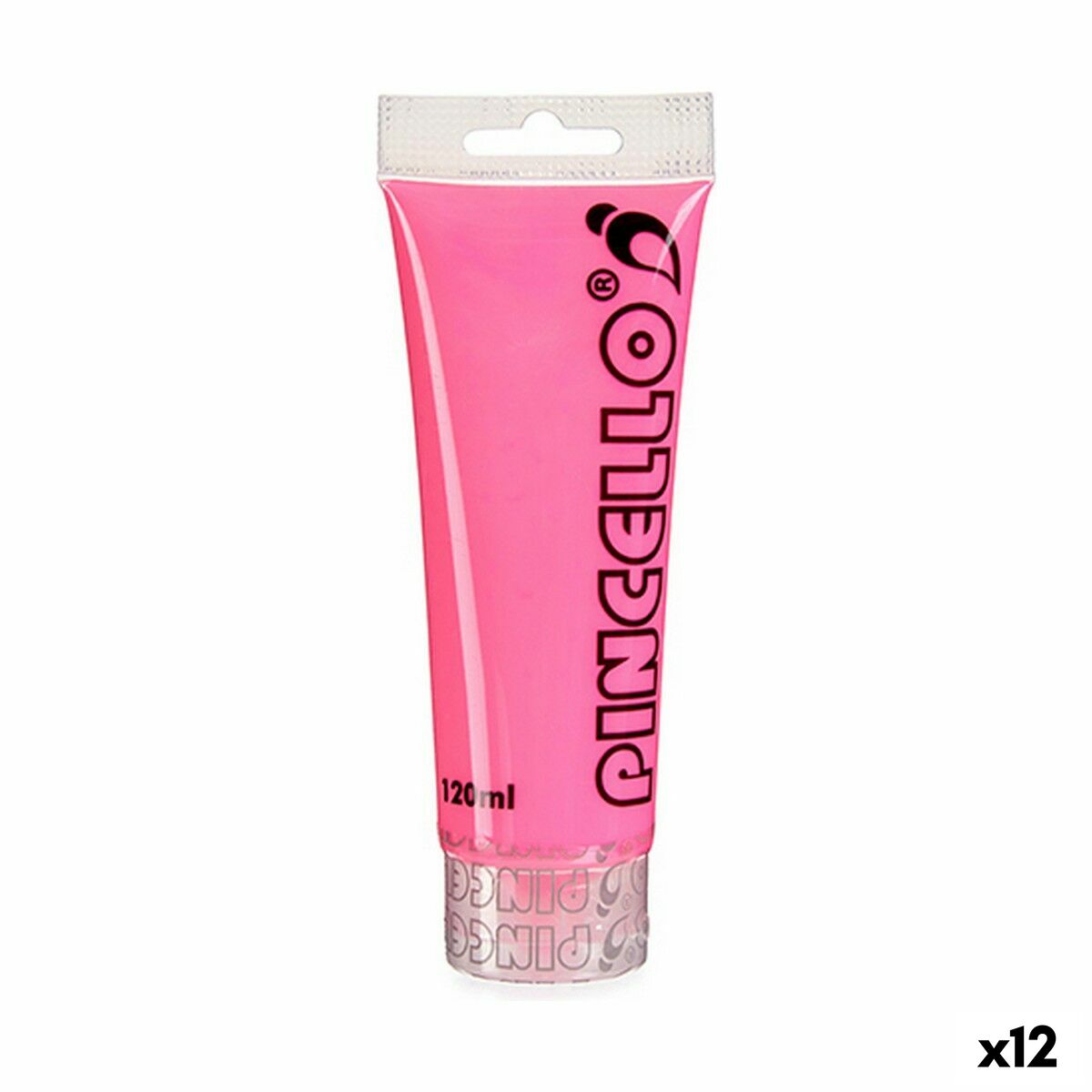 Tinta acrílica Pincello Neon Cor de Rosa 120 ml (12 Unidades)