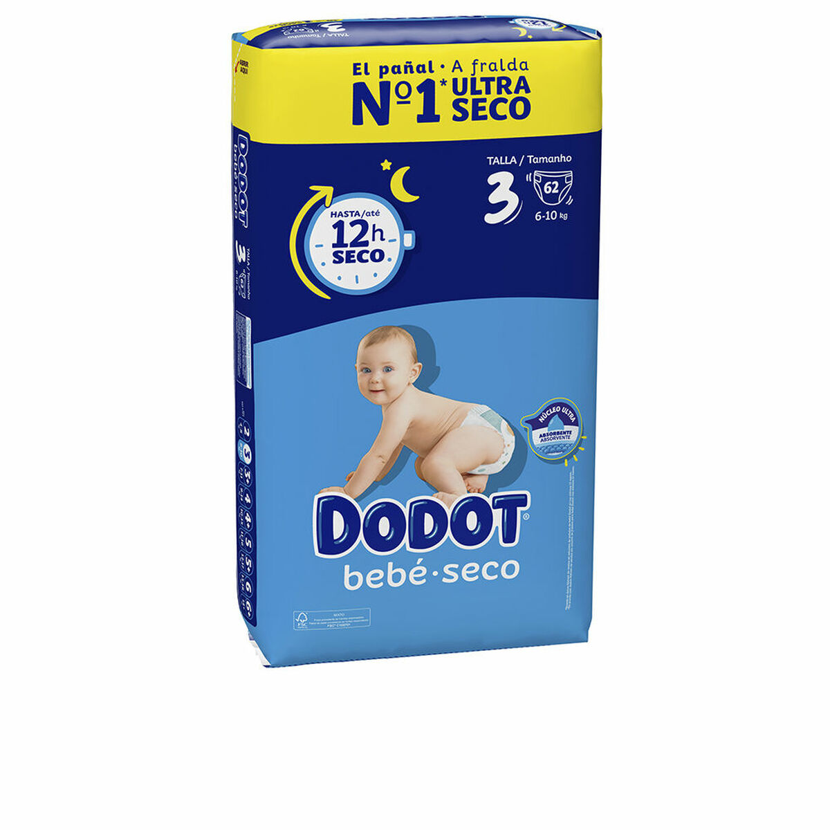 Fraldas descartáveis Dodot Dodot Etapas 6-10 kg (62 Unidades)