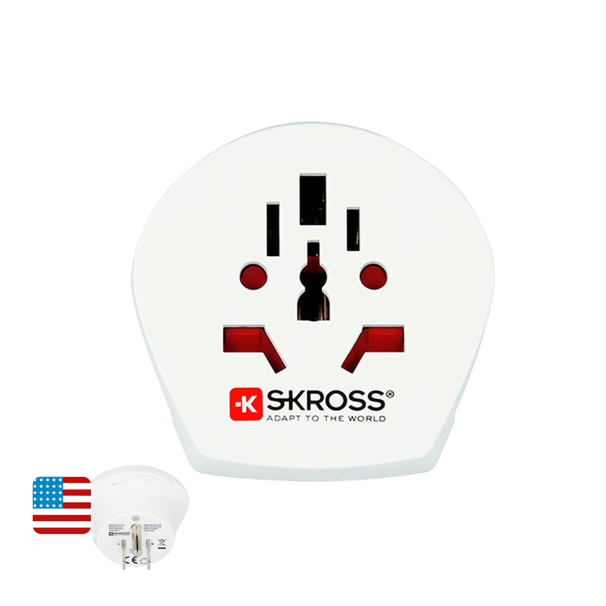 Adaptador de Corrente Skross 1.500221-E Estados Unidos Internacional
