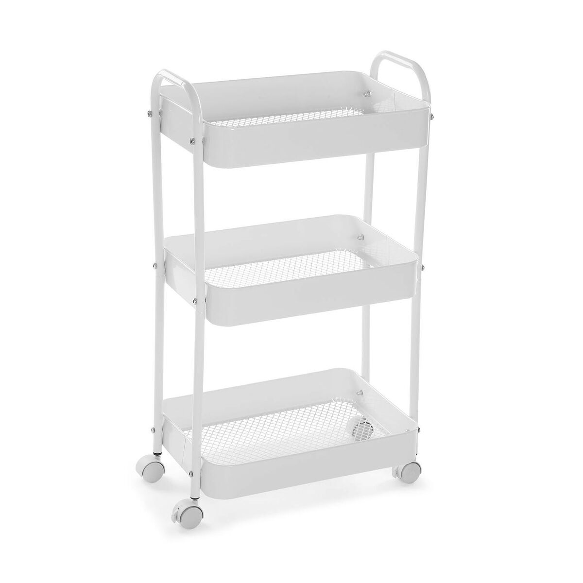 Carro de Cozinha Versa Branco 30 x 76 x 46 cm Ferro