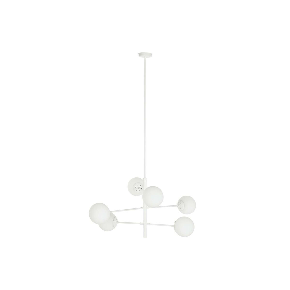 Candeeiro de teto DKD Home Decor 96 x 73 x 50 cm Cristal Metal Branco 50 W
