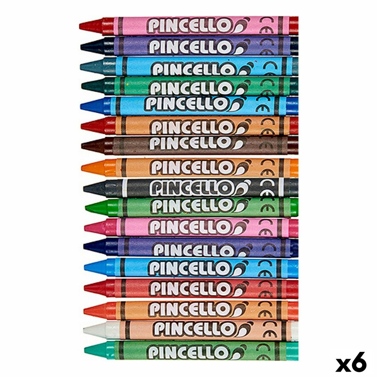 Ceras de cores Pincello Multicolor (6 Unidades)