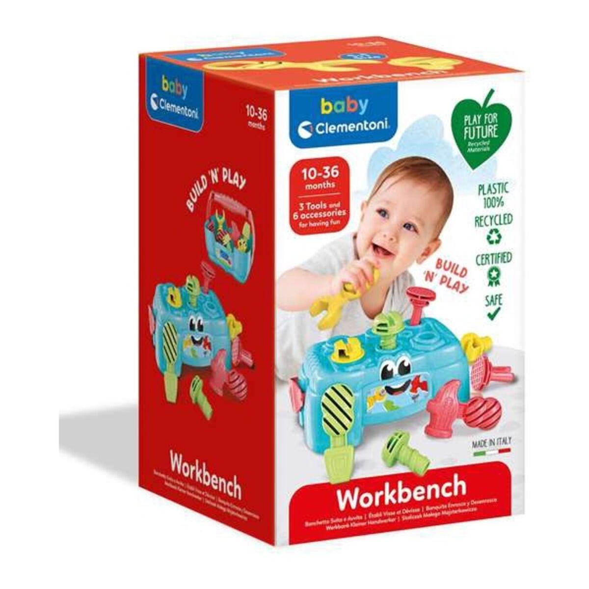 Playset Baby Clementoni 17042 Caixa de Ferramentas (9 pcs)