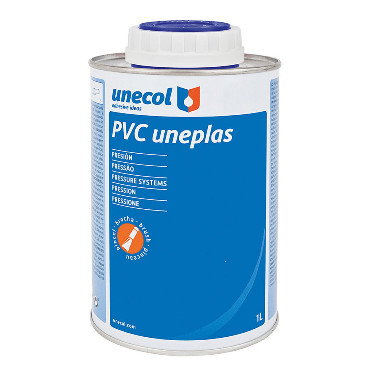 Adesivo para tubo PVC Unecol Uneplas A2040 1 L Pincel
