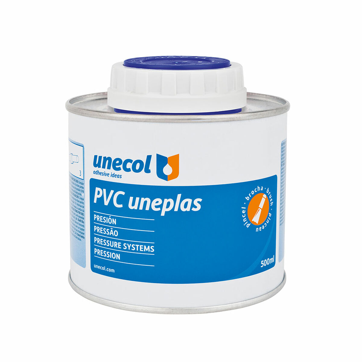 Adesivo para tubo PVC Unecol Uneplas A2041 500 ml Pincel