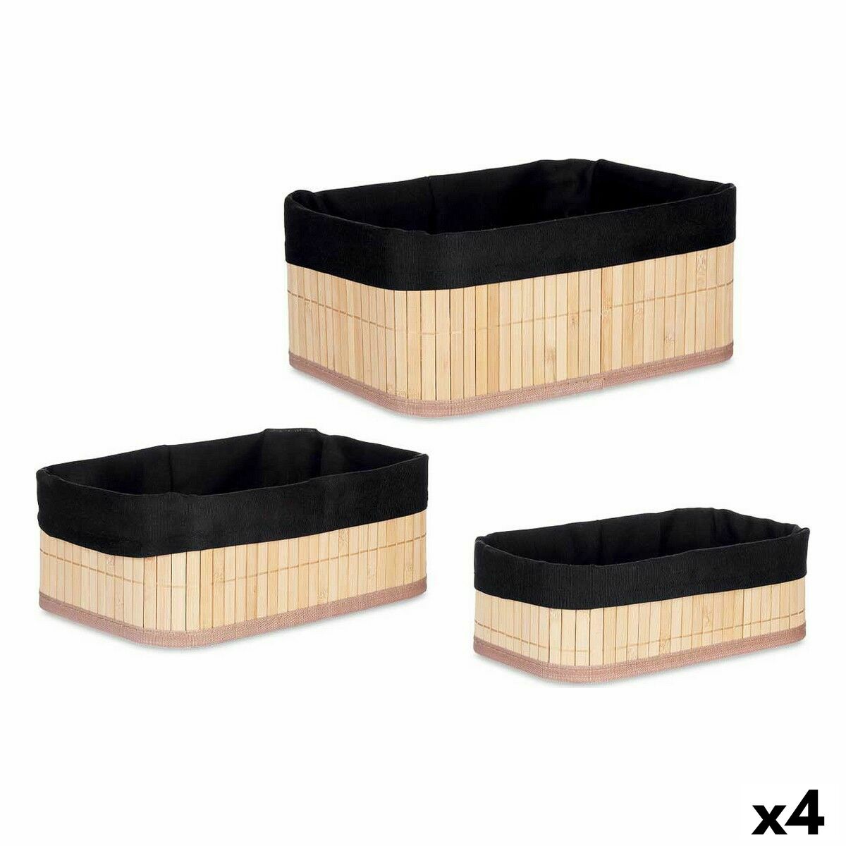 Organizador Berilo Poliéster Algodão Bambu Viscose 31 x 12 x 21 cm Conjunto