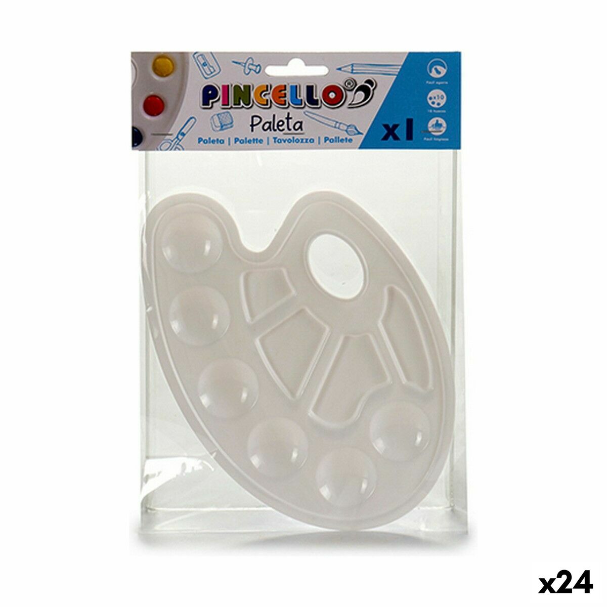 Estrado Pincello Branco Plástico 19,5 x 1 x 26 cm (24 Unidades)