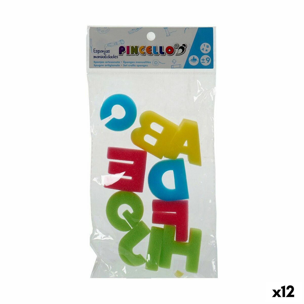 Esponjas Pincello Artesanato Multicolor (12 Unidades)