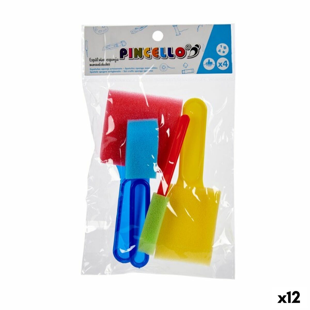 Conjunto de Trabalhos Manuais Pincello Multicolor Espátula (12 Unidades)