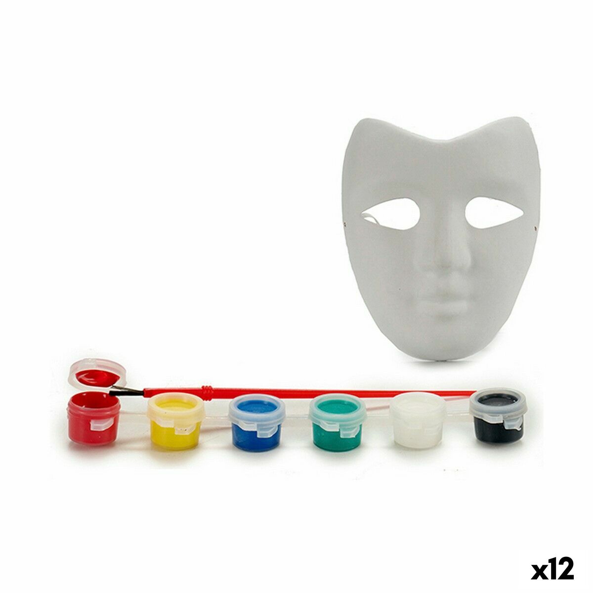 Conjunto de pintura Pincello Branco 18 x 7 x 20 cm Máscara (12 Unidades)