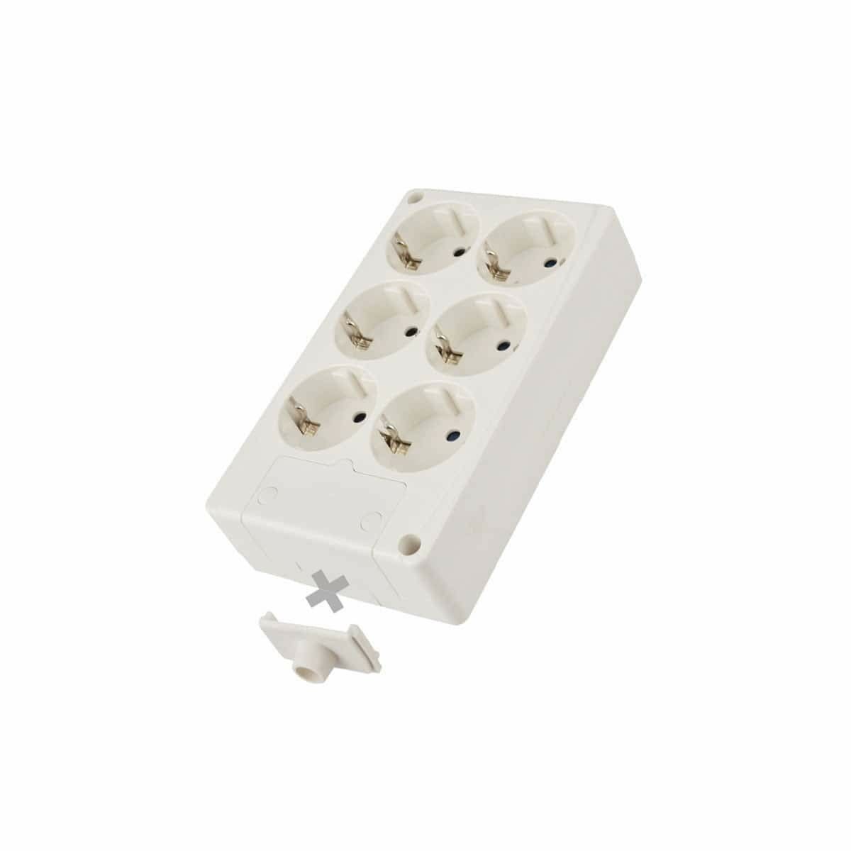 Extensão com 6 Tomadas sem Interruptor Solera 8106 3500 W 250 V 16 A