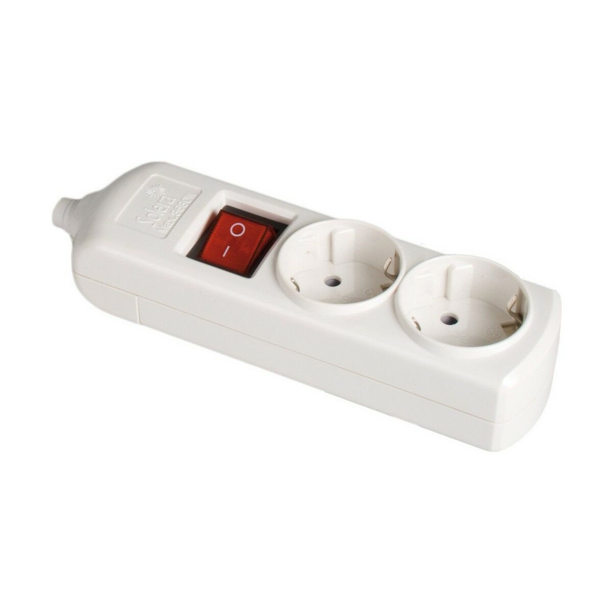 Extensão com 2 tomadas com interruptor Solera 8002il Bipolar 3500 W 250 V 16 A