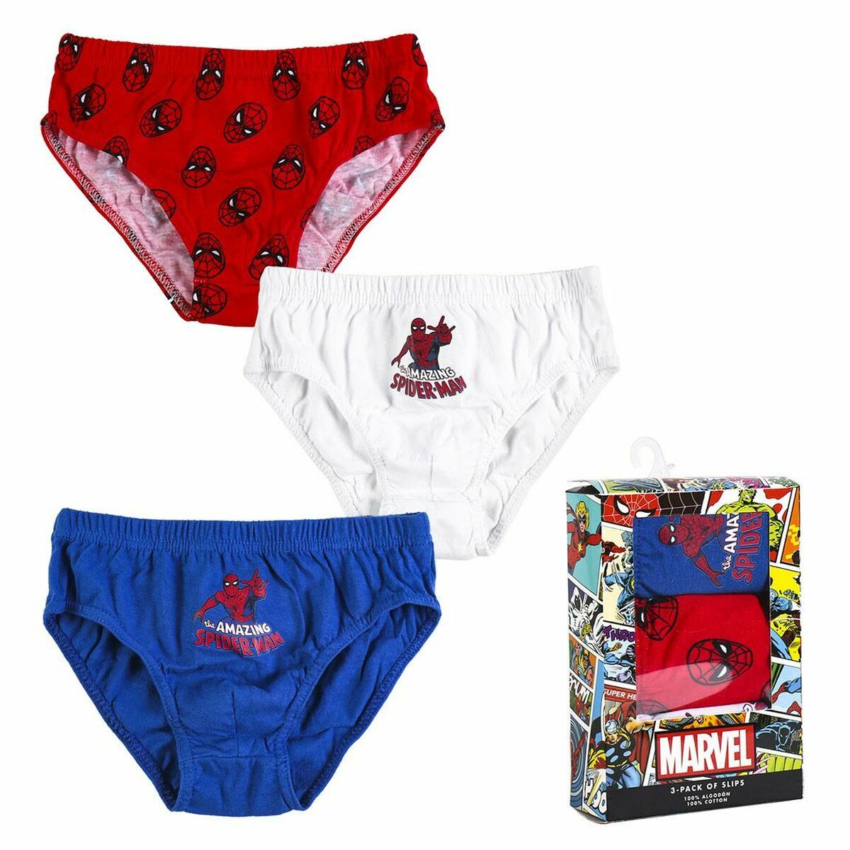 Pack de cuecas Spider-Man 3 Unidades Multicolor