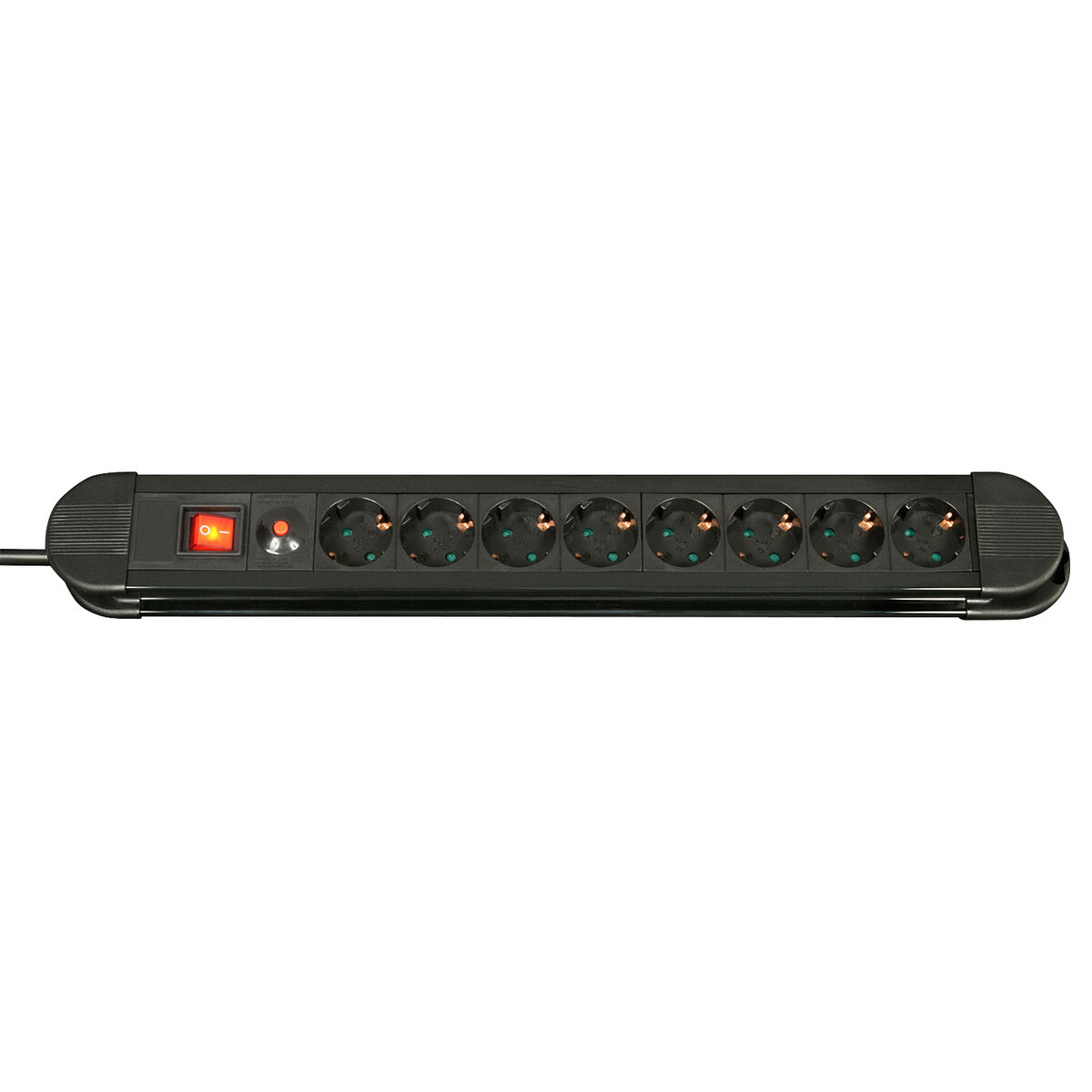 Extensão com 8 Tomadas com Interruptor LINDY Preto 3500 W 1,4 m
