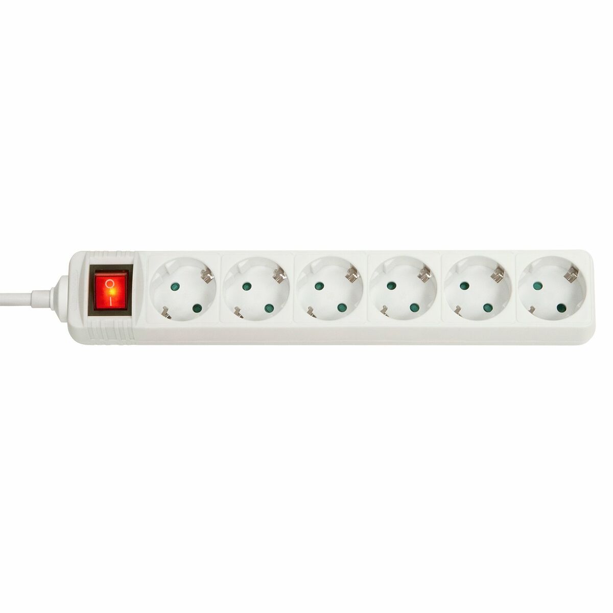 Extensão com 6 Tomadas com Interruptor LINDY Branco 3500 W 1,4 m