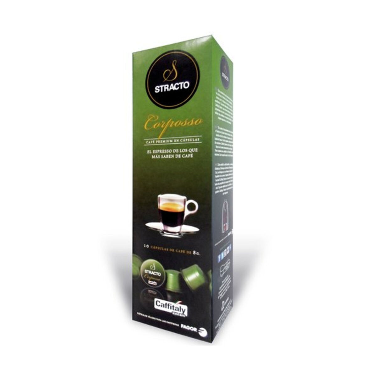 Cápsulas de café Stracto 80583 Corposso (80 uds)