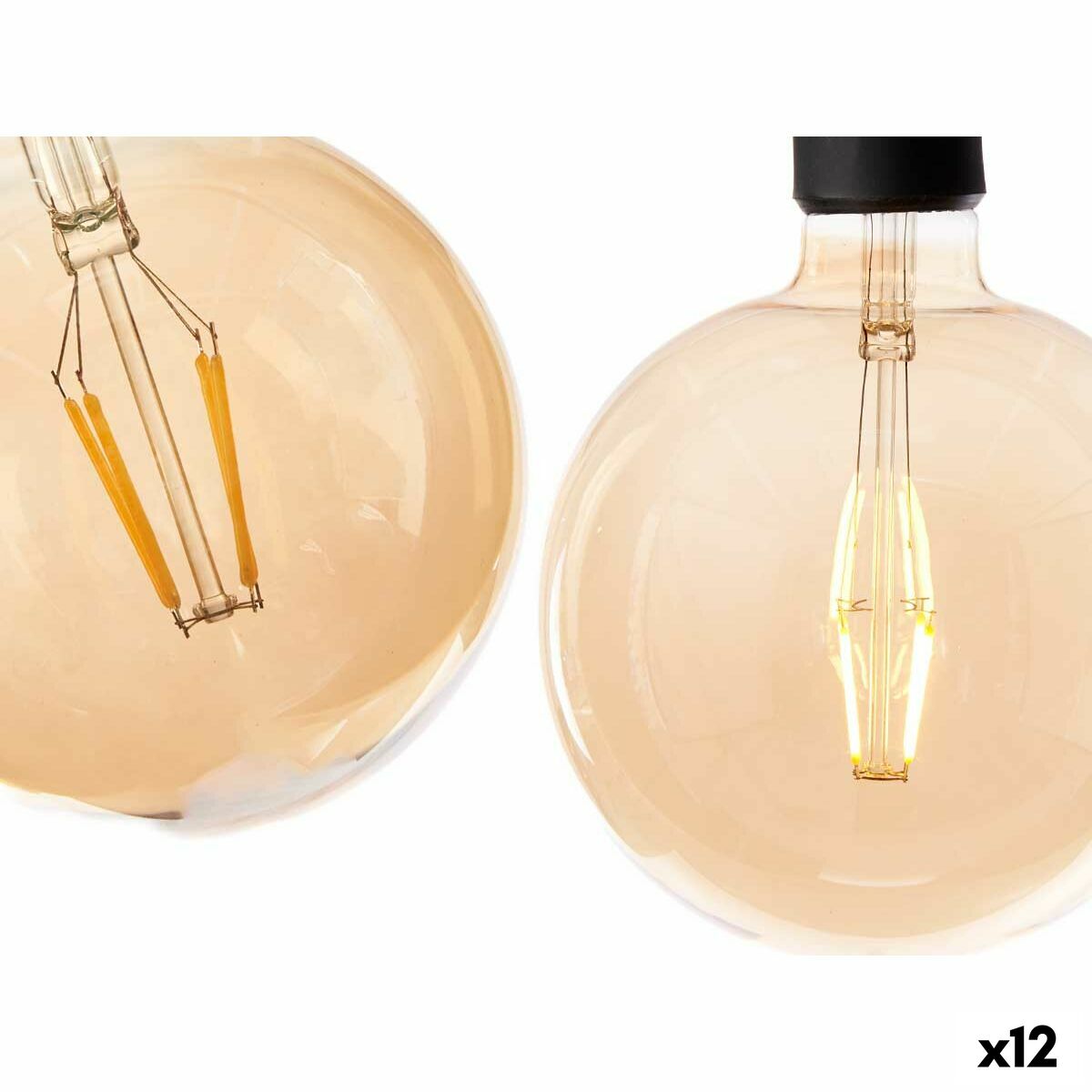 Lâmpada LED Gift Decor Transparente 4 W E27 14 x 19 x 14 cm Vintage 12 Unidades