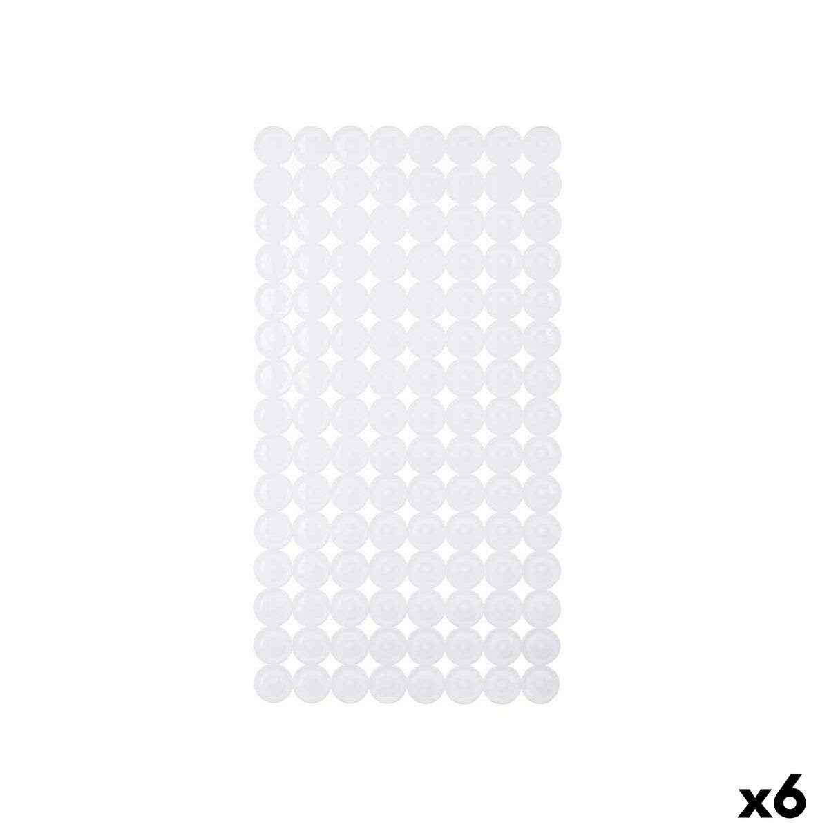 Tapete Antiderrapante para Duche Berilo Branco PVC 6 x 38 x 6 cm 68 x 36 x 1 cm 68 x 1 x 36 cm (6 Unidades)