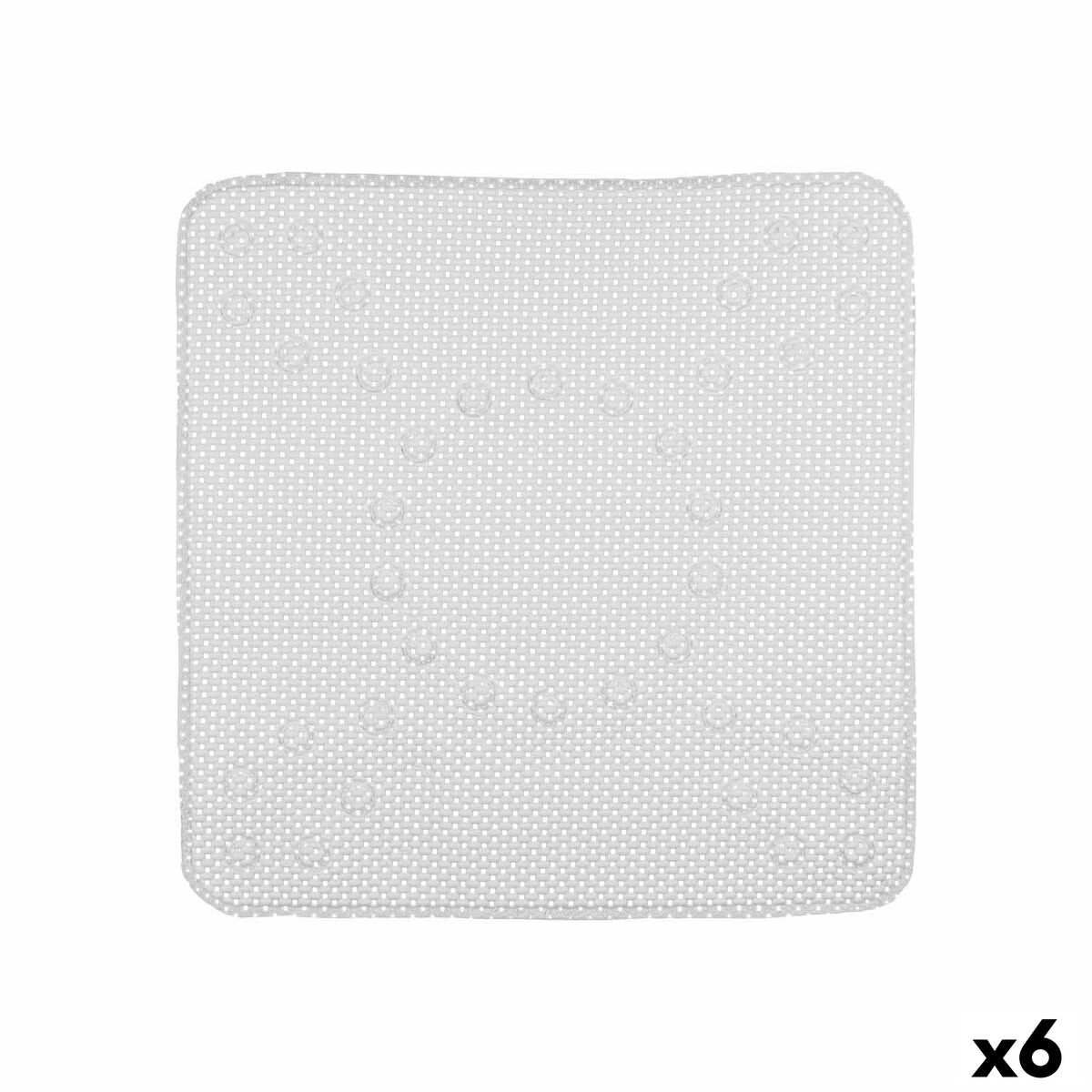 Tapete Antiderrapante para Duche Berilo Cinzento PVC 53 x 52,5 x 1 cm (6 Unidades)