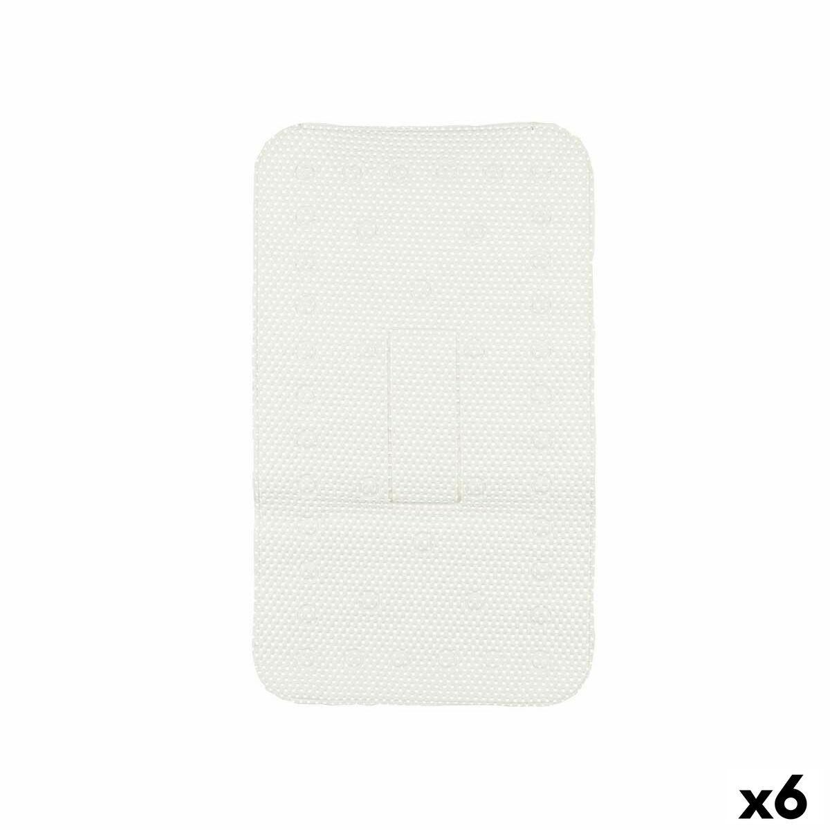Tapete Antiderrapante para Duche Berilo Branco PVC 69,3 x 40 x 1 cm (6 Unidades)