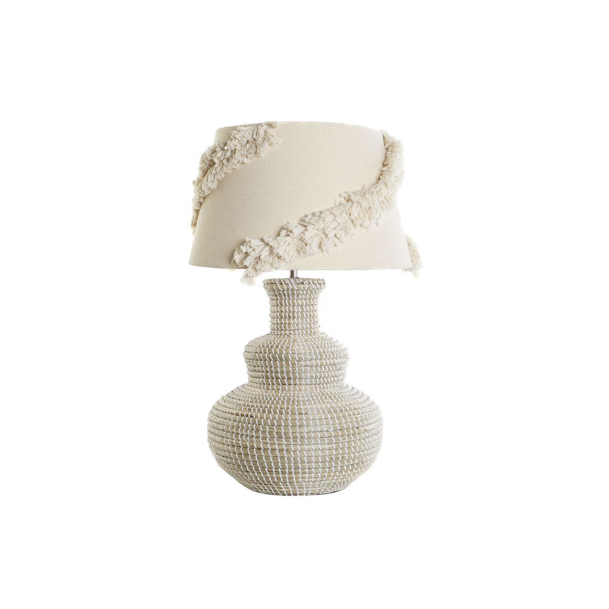 Lâmpada de mesa DKD Home Decor Branco Castanho 50 W 220 V 42 x 42 x 70 cm