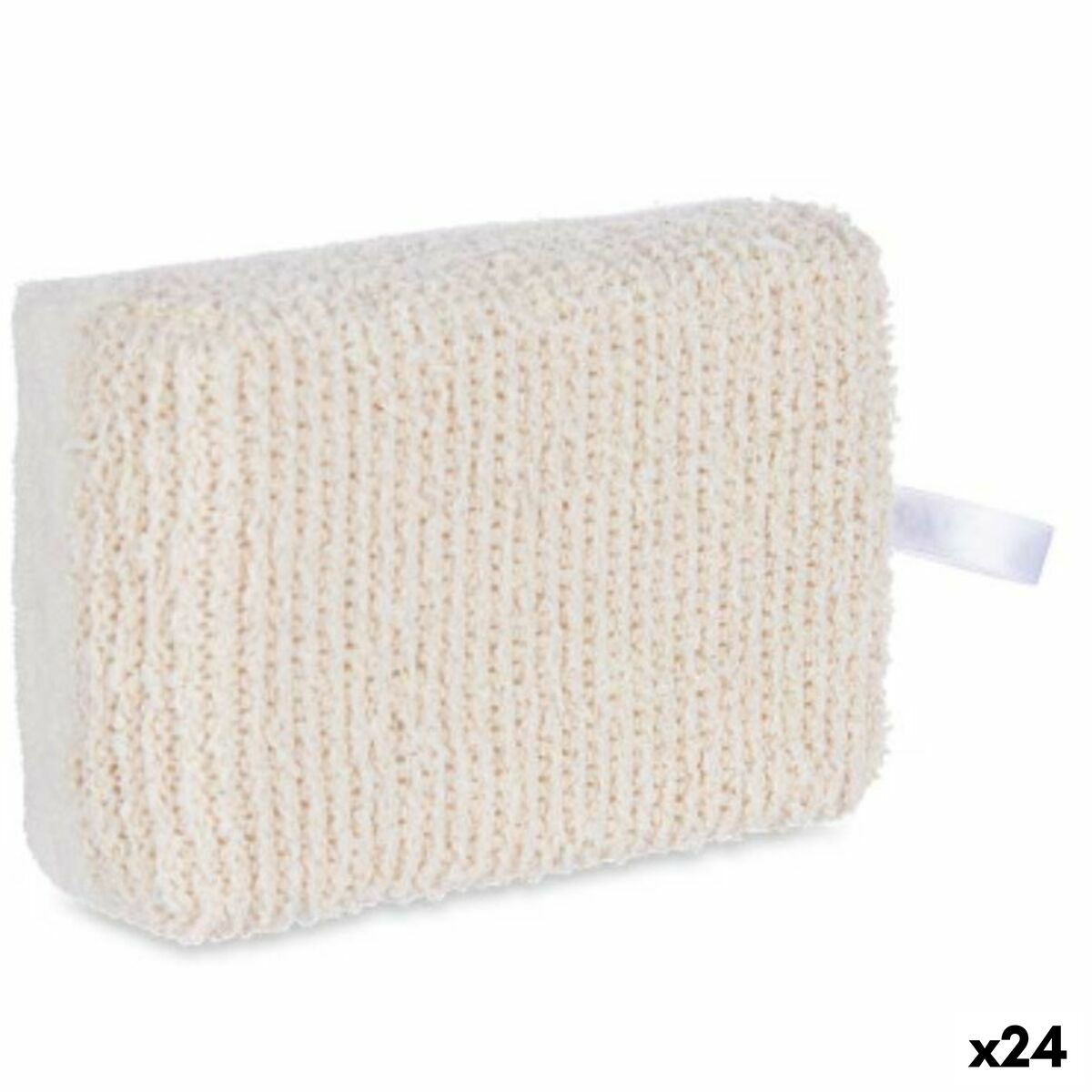 Esponja Corporal Berilo Branco Bege 14 x 5 x 9 cm (24 Unidades)