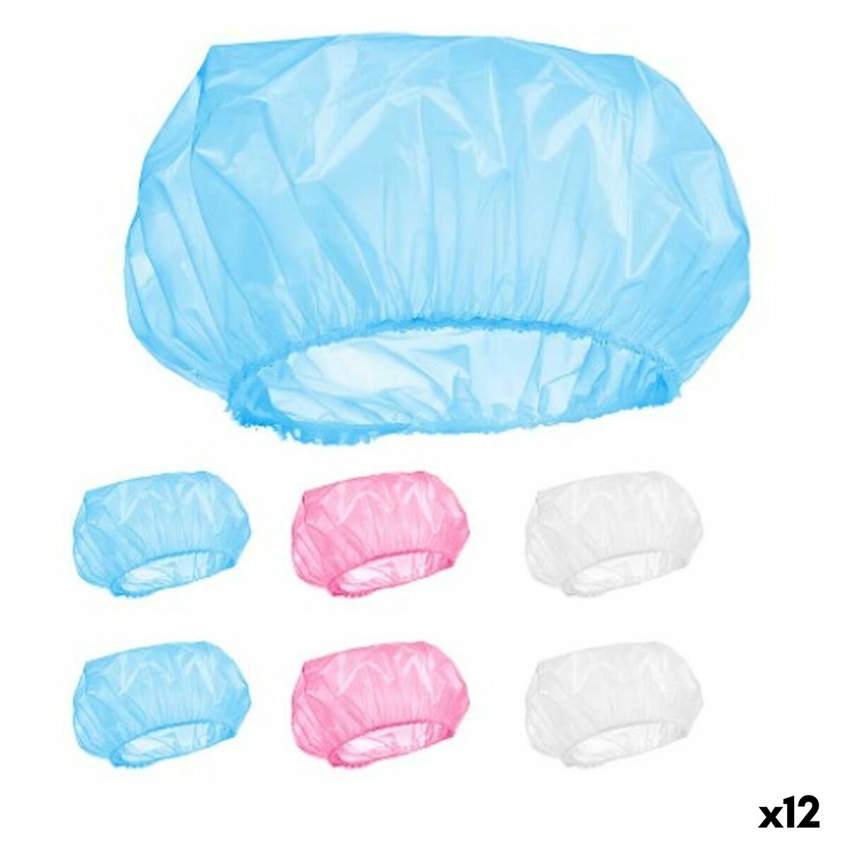 Touca de Banho Berilo Multicolor 28 cm Plástico Conjunto (12 Unidades)