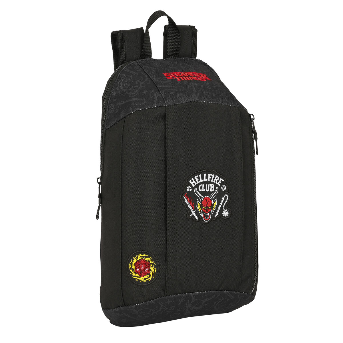 Mochila de caminhada Stranger Things Preto 22 x 39 x 10 cm