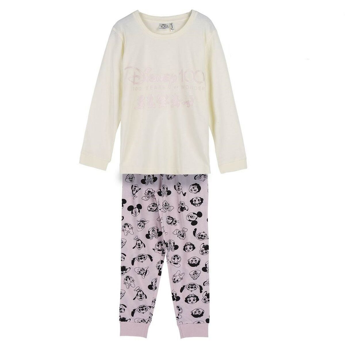 Pijama Infantil Disney Bege