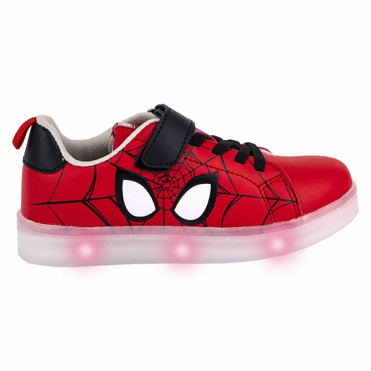 Sapatilhas Desportivas com LED Spider-Man Vermelho Velcro