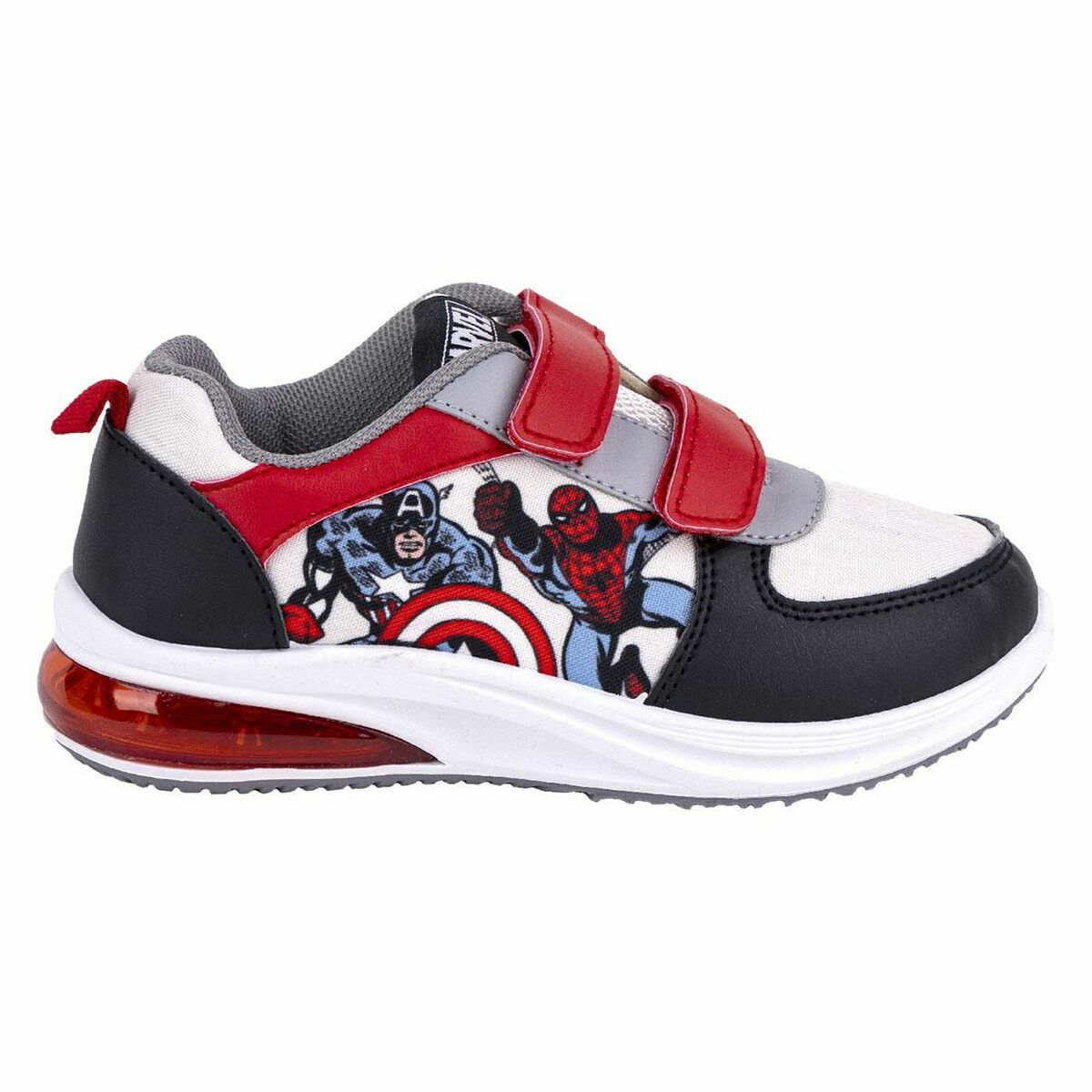 Sapatilhas Desportivas com LED The Avengers Preto Velcro