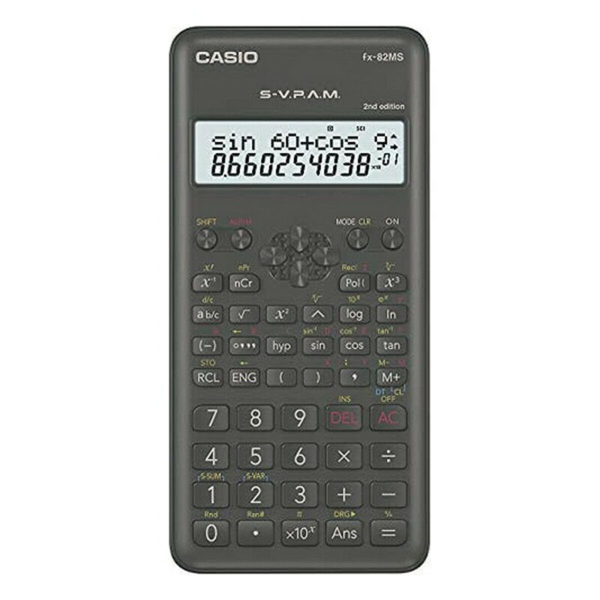 Calculadora Científica Casio FX-82 MS2 Preto Cinzento escuro Plástico