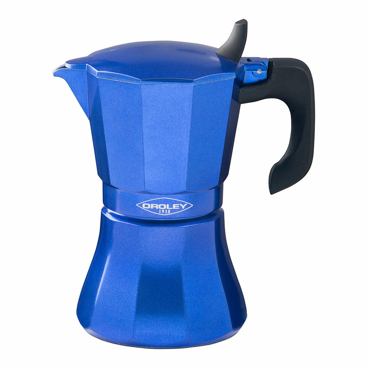 Cafeteira Italiana Oroley Petra Azul Alumínio 6 Copos