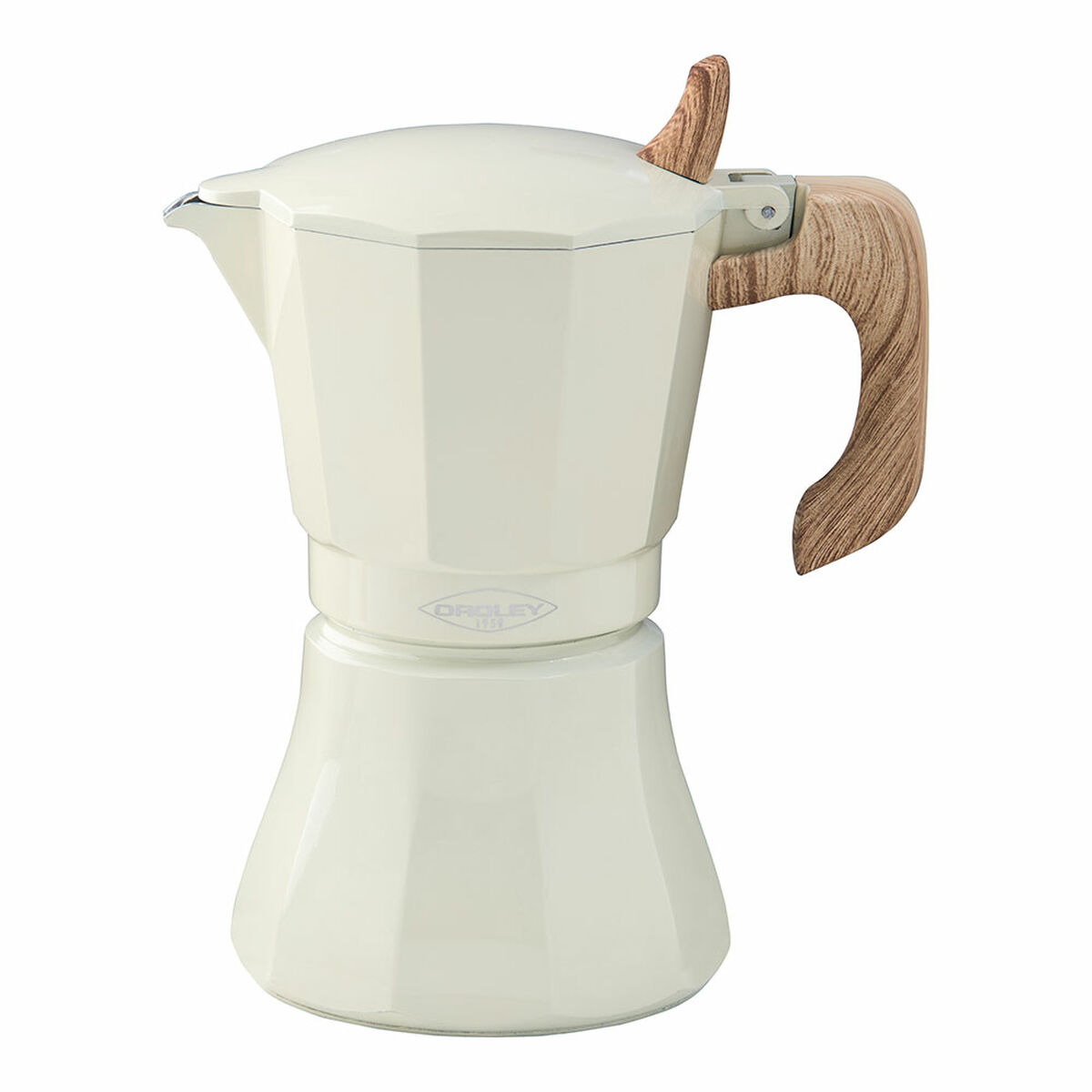 Cafeteira Italiana Oroley Petra Creme Alumínio 6 Copos