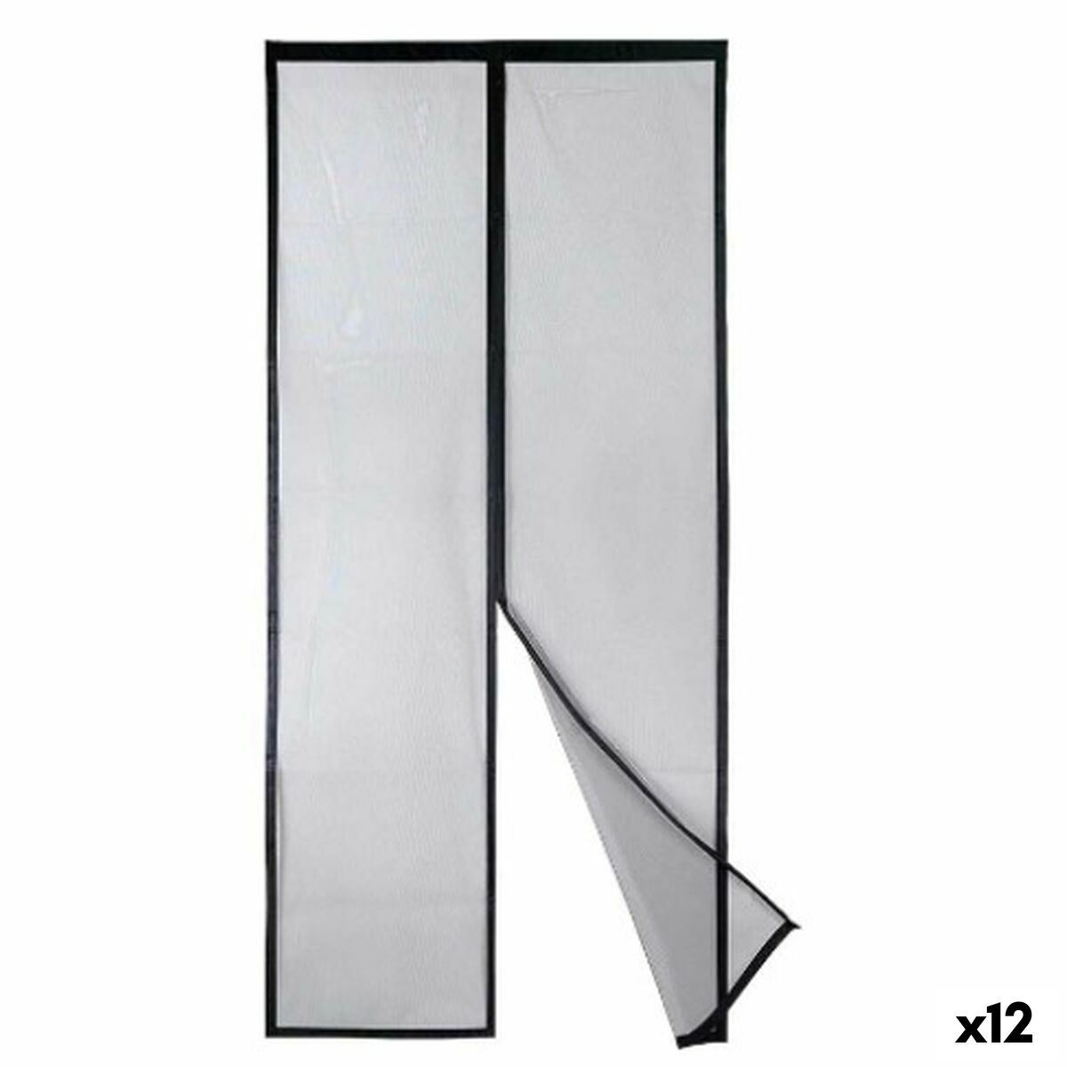 Mosquiteiro Kipit Preto Poliéster Íman 90 x 210 cm Magnética (12 Unidades)