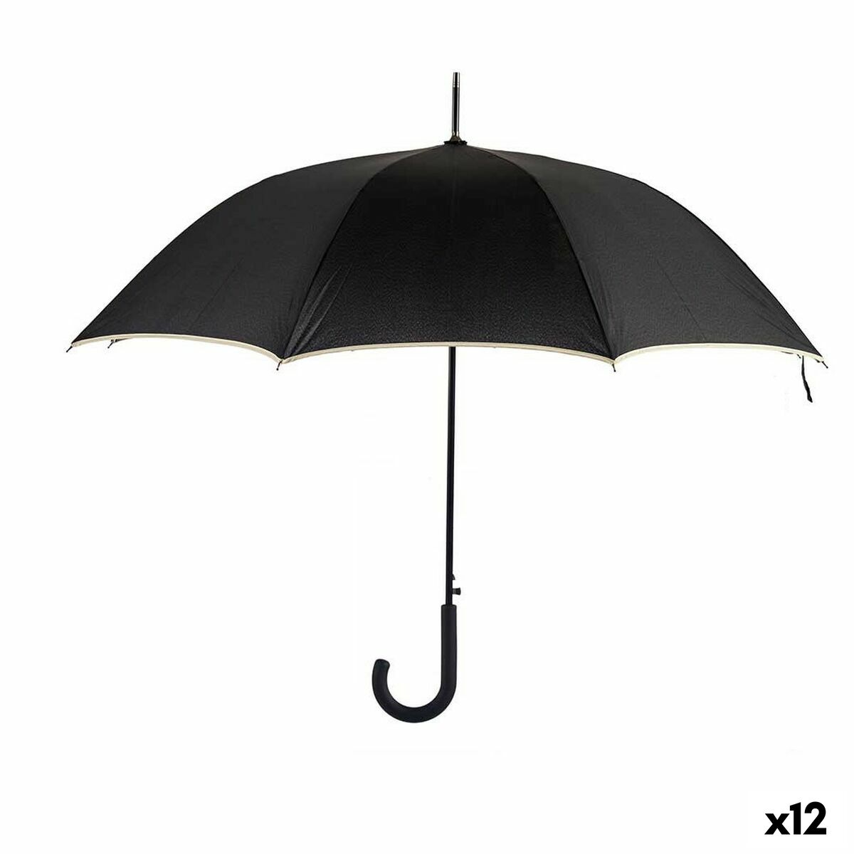 Guarda-Chuva Preto Creme 95 x 95 x 86 cm 12 x 5 x 86 cm (12 Unidades)