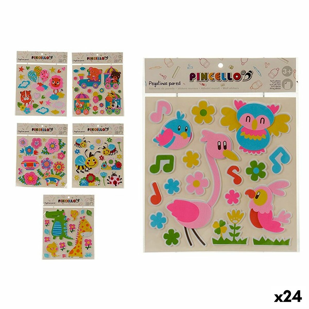 Etiquetas Pincello Multicolor 32 x 1 x 38 cm (24 Unidades)